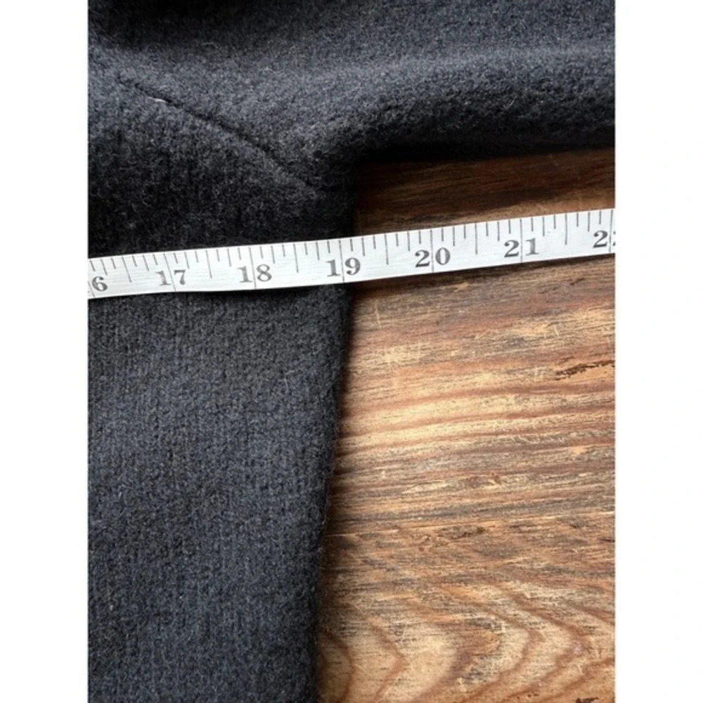 Lauren Ralph‎ Lauren Moto Jacket Lambswool Black Gold Zip Collared Women's S